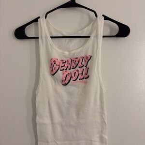 Chrome Hearts x Deadly Doll white tank